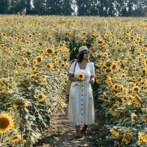 Zara white button down dress